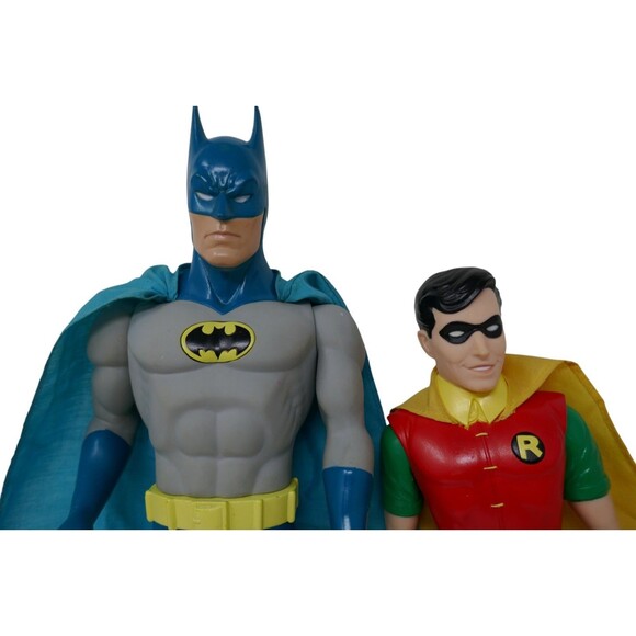 DC Comics 1988 Hamilton Gifts 15" Batman & 12" Robin Vinyl Figures - Picture 6 of 16
